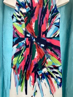 Colorburst Abstract Print Mini Dress
